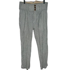 Free People Striped Capri Linen - 0